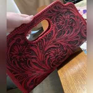 Handmade leather clutch